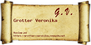 Grotter Veronika névjegykártya